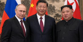 Formal Summit Portrait with National Flags