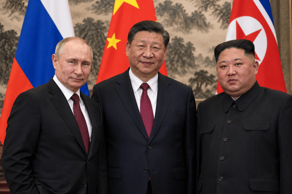 Formal Summit Portrait with National Flags